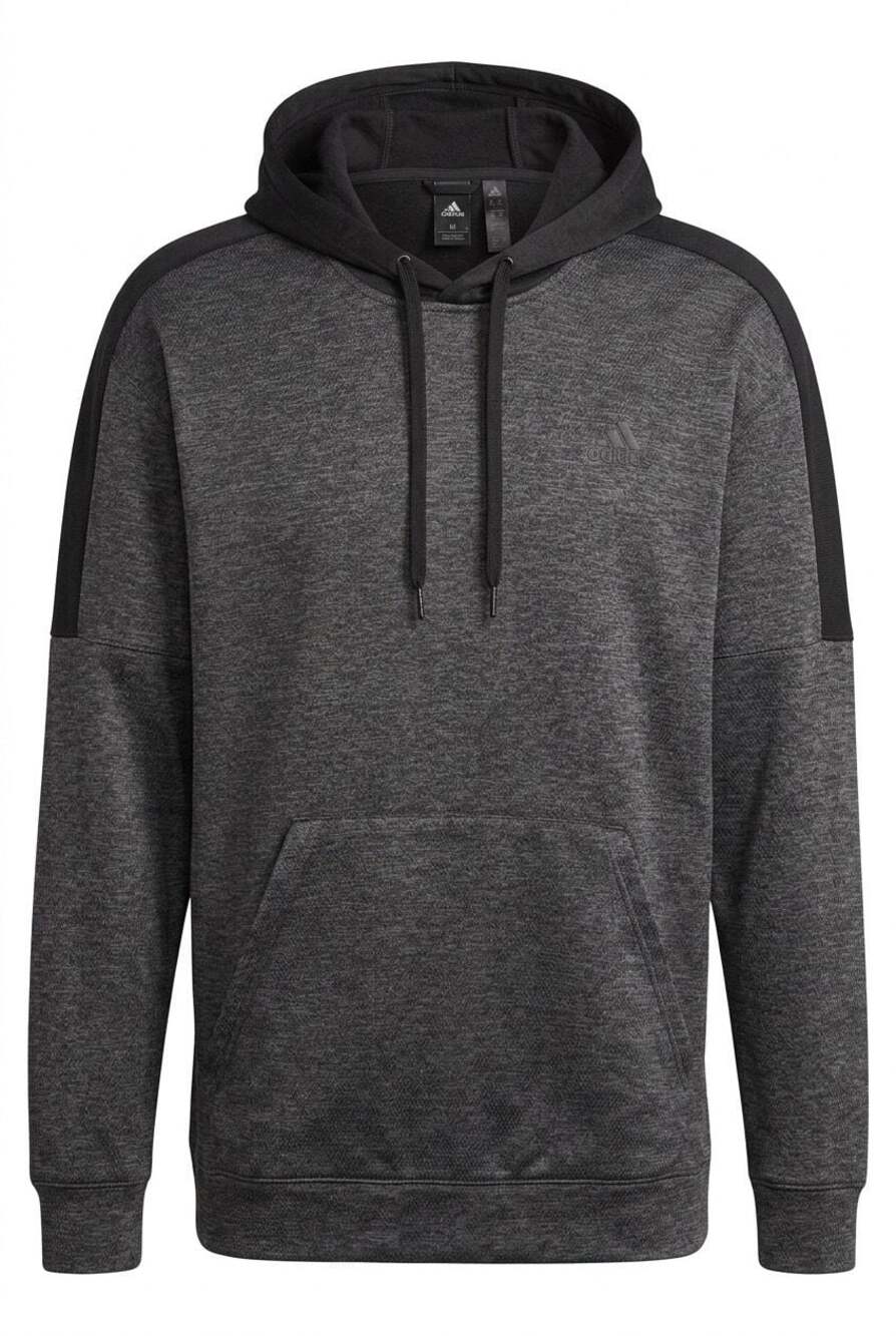 Adidas Men's Heathered Gray and Black Pullover Hoodie Size 3XL. Item # 161